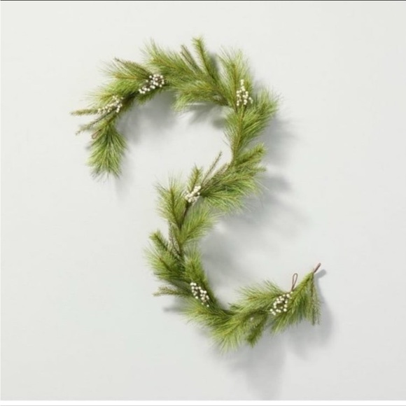 26"Faux Needle Pine & Snowberry XMAS Wreath w Bells/Garland Bundle - Picture 3 of 10